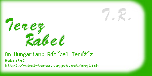 terez rabel business card